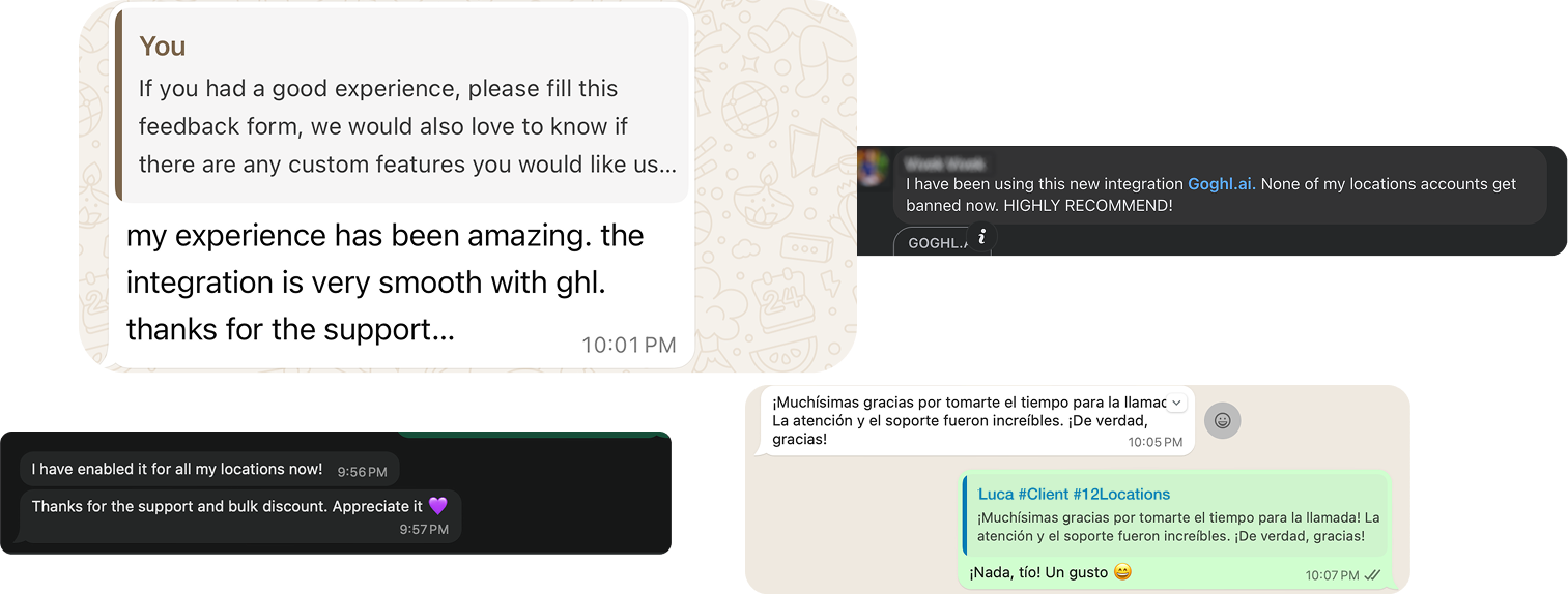 Customer reviews and testimonials